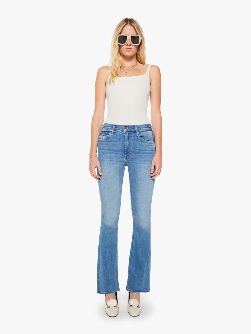 MOTHER Weekender Jeans in Layover Color